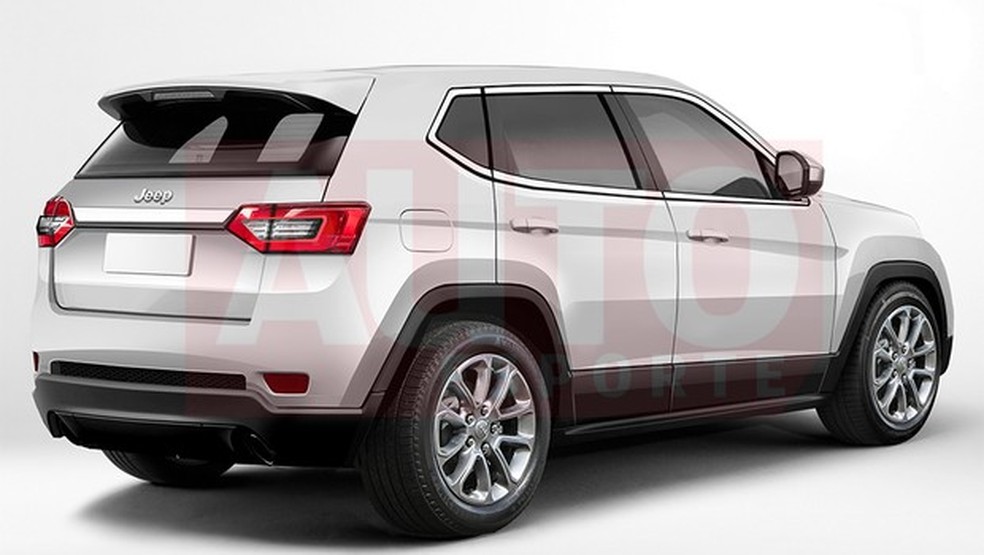 Projeção mostra como será o novo Jeep Compass nacional (Foto: Renato Aspromonte/Auto News Brasil) — Foto: Auto Esporte