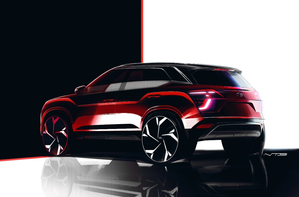 Novo Creta virá com rodas de liga leve com design inédito — Foto: Divulgação