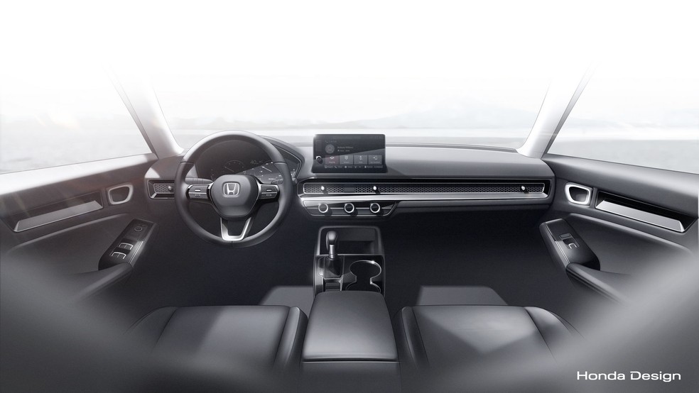 Provável interior do Honda Civic 2022 — Foto: Divulgação