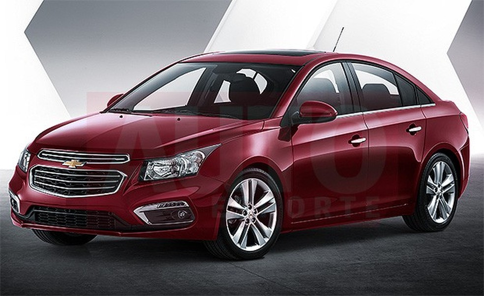 Projeção revela retoques no Chevrolet Cruze (Foto: João Kleber Amaral/Auto News Brasil) — Foto: Auto Esporte