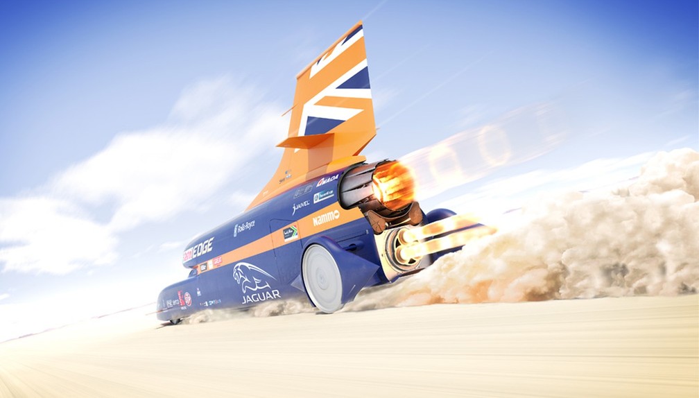 Bloodhound SSC está quase pronto para bater o recorde de 1.228 km/h — Foto: Divulgação
