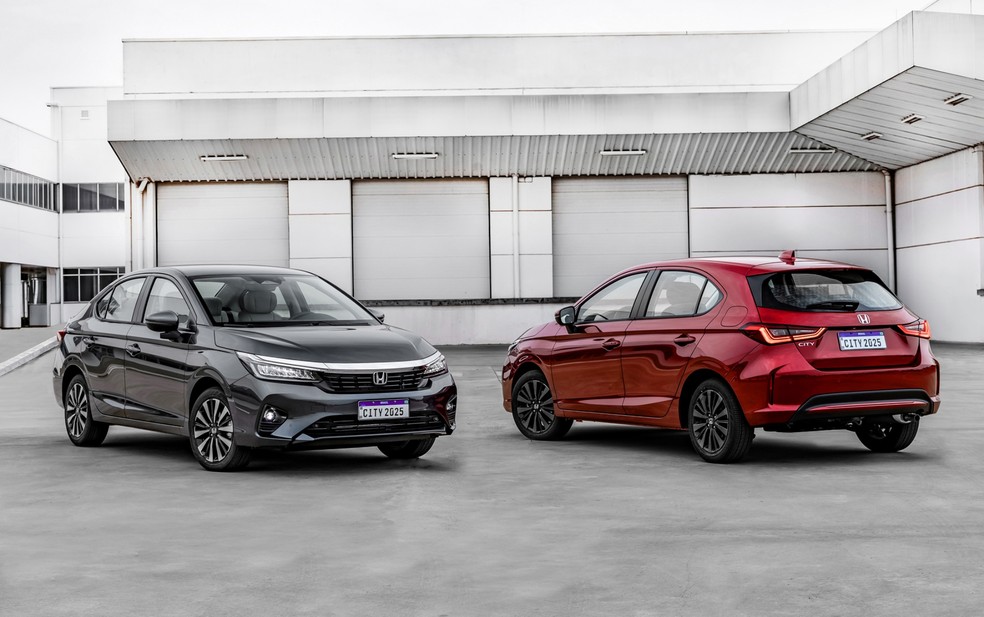 Honda City hatch e sedã estão entre os que menos desvalorizam no mercado — Foto: Divulgação/Honda