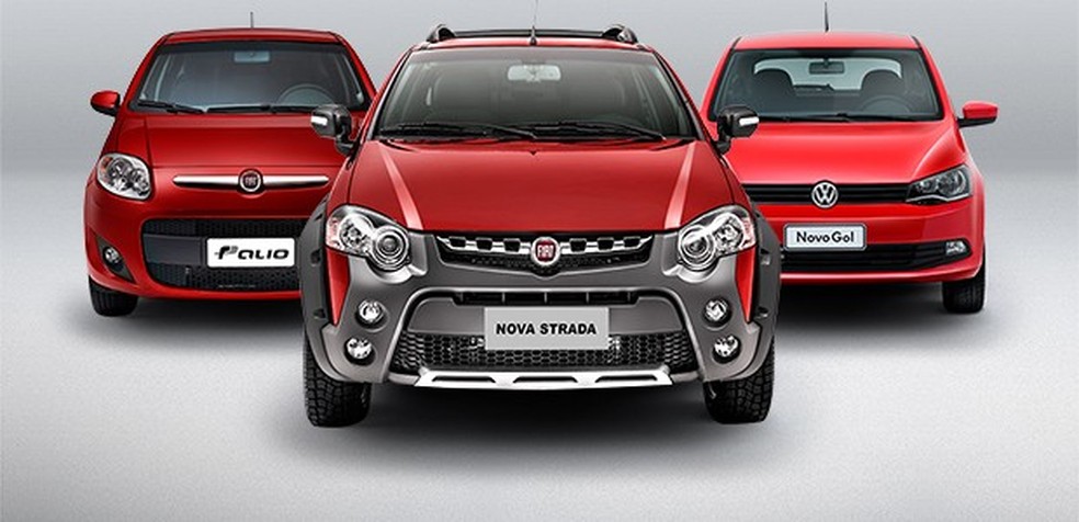 Strada, Palio e Gol (Foto: Auto News Brasil) — Foto: Auto Esporte