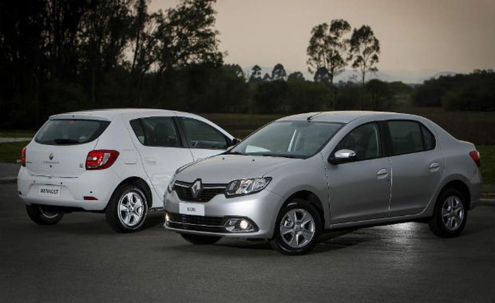 Renault Logan e Renault Sandero (Foto: Divulgação) — Foto: Auto Esporte