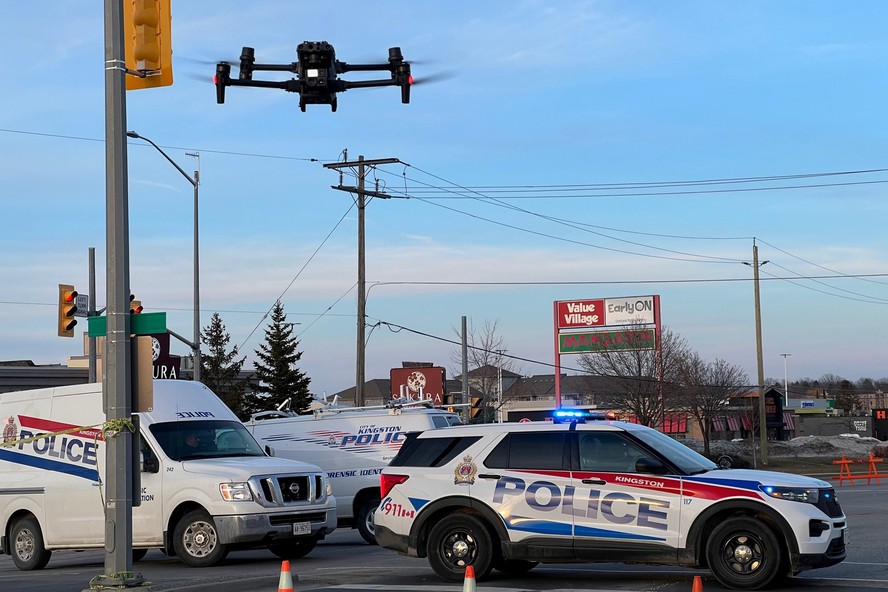 Drone usado pela polícia de Kingston, Canadá