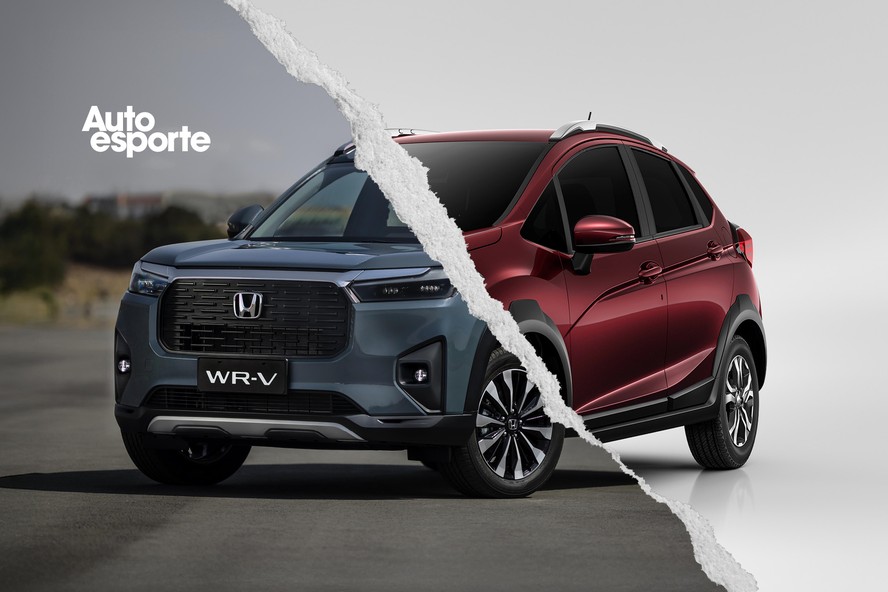Novo Honda WR-V ao lado da geração passada