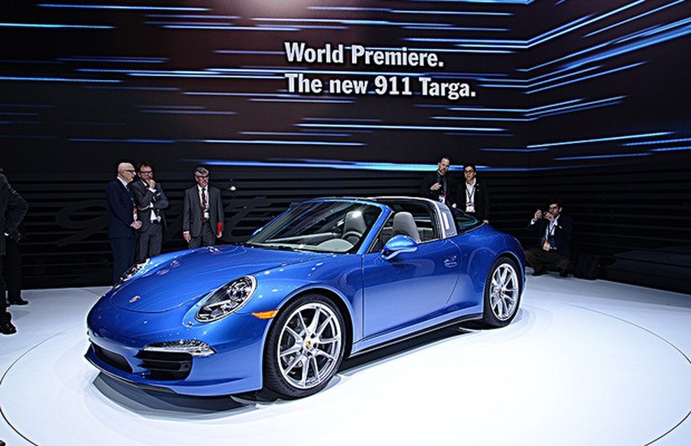 Porsche 911 Targa no Salão de Detroit 2014 (Foto: Newspress) — Foto: Auto Esporte