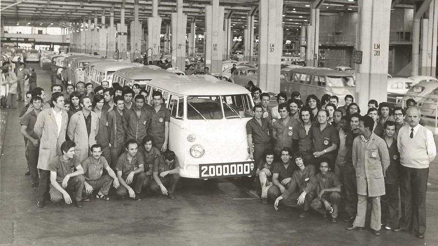 Fabricação da Kombi na fábrica da Volkswagen de Anchieta