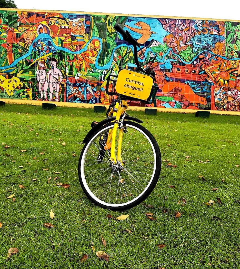Serviço de compartilhamento de bicicletas e patinetes elétricos é lançado em Curitiba — Foto: Divulgação/Yellow
