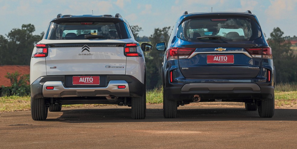 Aircross tem projeto mais novo; Spin apenas recebeu uma reestilização — Foto: Renato Durães/Auto News Brasil