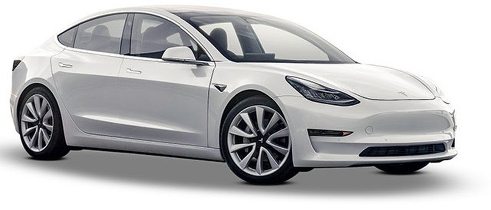 EXEMPLO: Tesla Model 3 e Tesla Model S — Foto: Auto Esporte