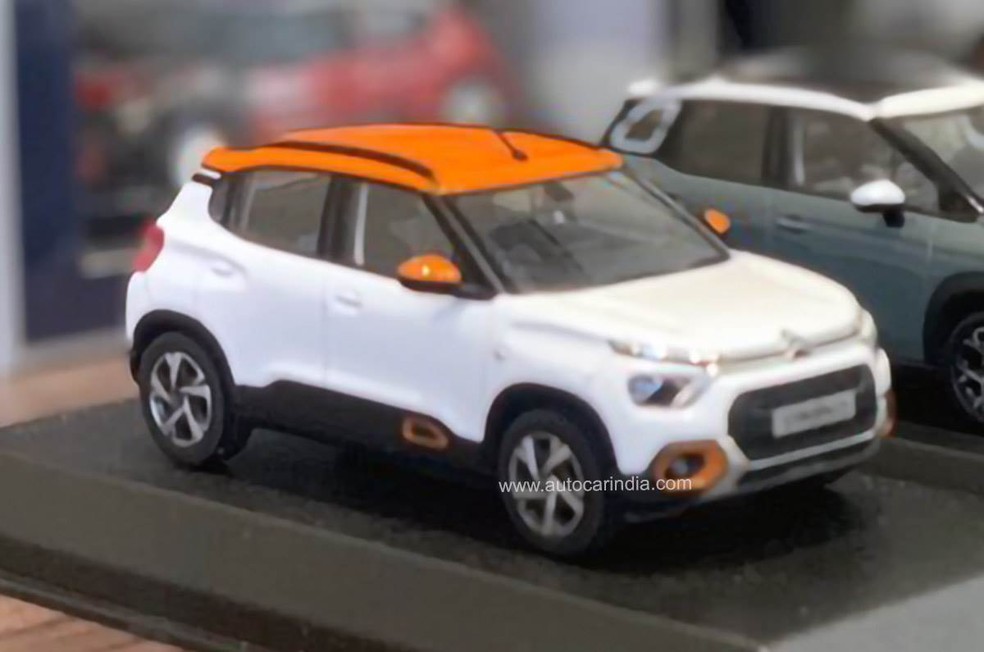 Como vários SUV, o novo C3 poderá ter o teto pintado de outra cor — Foto: Reprodução/Autocar India