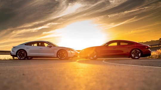 Teste comparativo: Audi RS e-tron GT e Porsche Taycan duelam entre os carros elétricos mais rápidos do Brasil