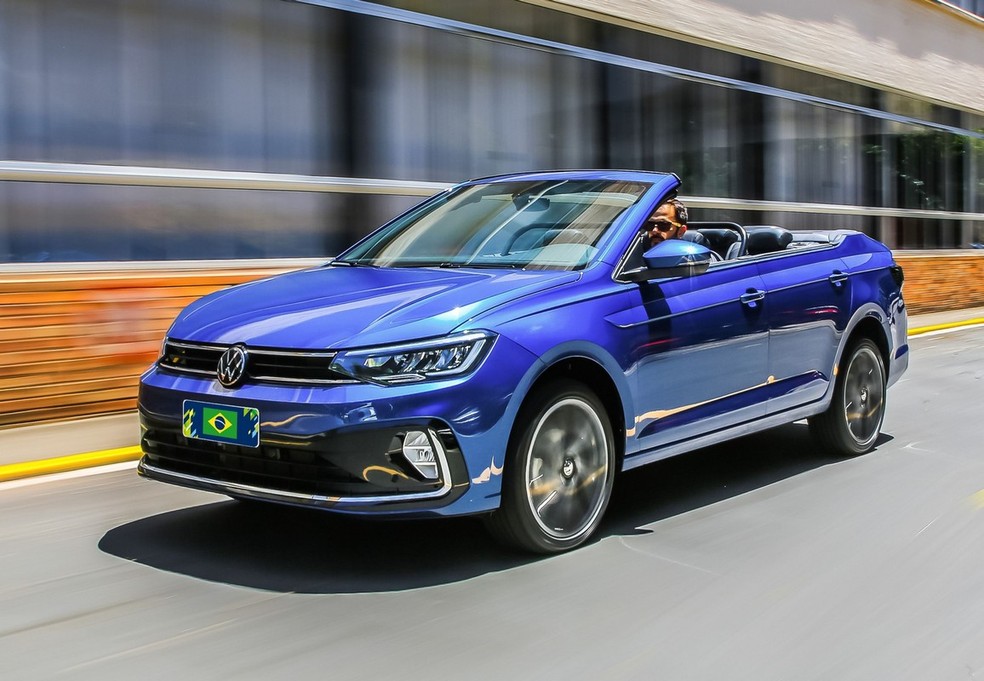 Volkswagen Virtus conversível não pode ultrapassar os 25 km/h — Foto: Divulgação