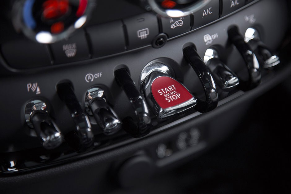 Botão de partida do Mini Clubman