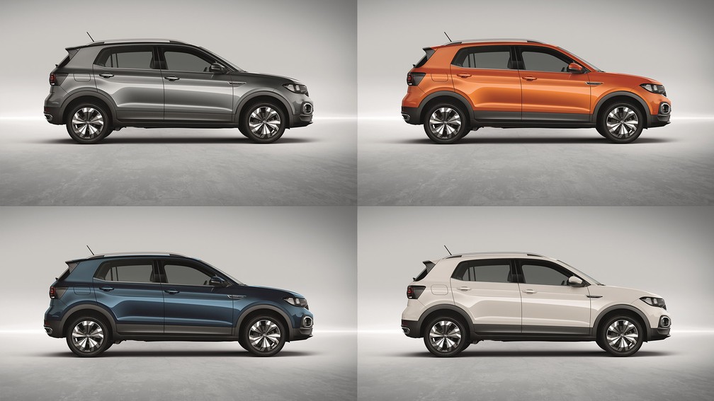 Volkswagen T-Cross terá grande variedade de cores — Foto: Divulgação/Volkswagen