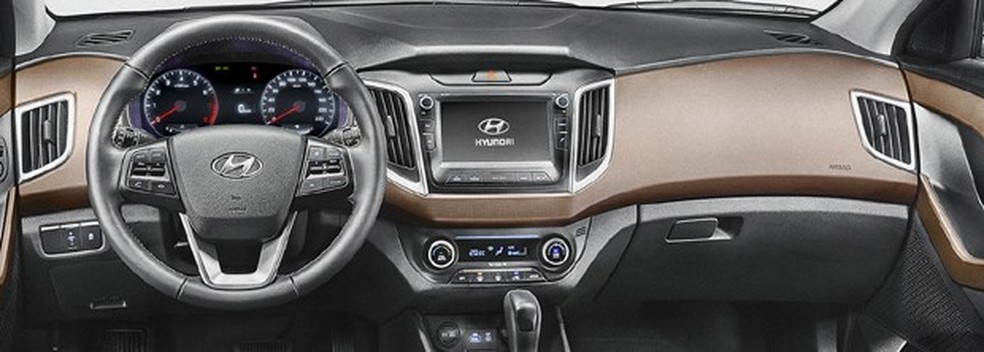 Detalhe do interior do Hyundai Creta (Foto: Divulgação) — Foto: Auto Esporte