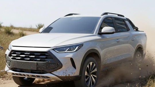 Nova picape da BYD terá motor híbrido flex do Song Plus e tração 4x4