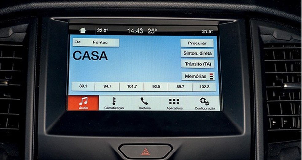 Sistema Sync 3 é mostrado em tela de 8 polegadas (Foto: Marcelo Bruzzi) — Foto: Auto Esporte