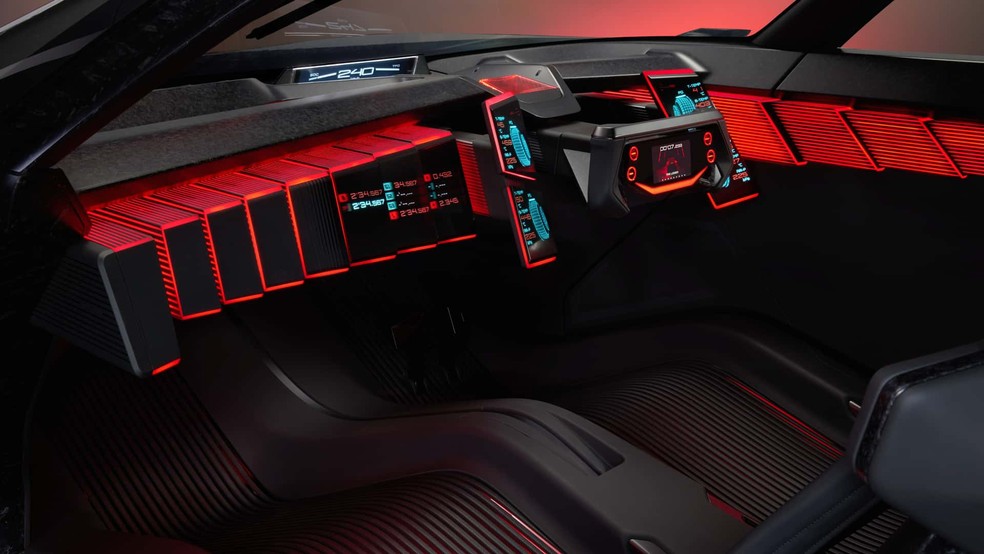 Nissan Hyper Force tem iluminação vermelha no interior — Foto: Divulgação