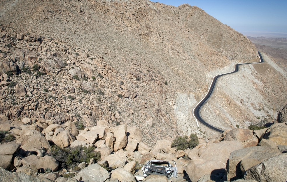 A Estrada de La Rumorosa é extremamente perigosa, mas tem uma linda paisagem  — Foto: Getty Images 