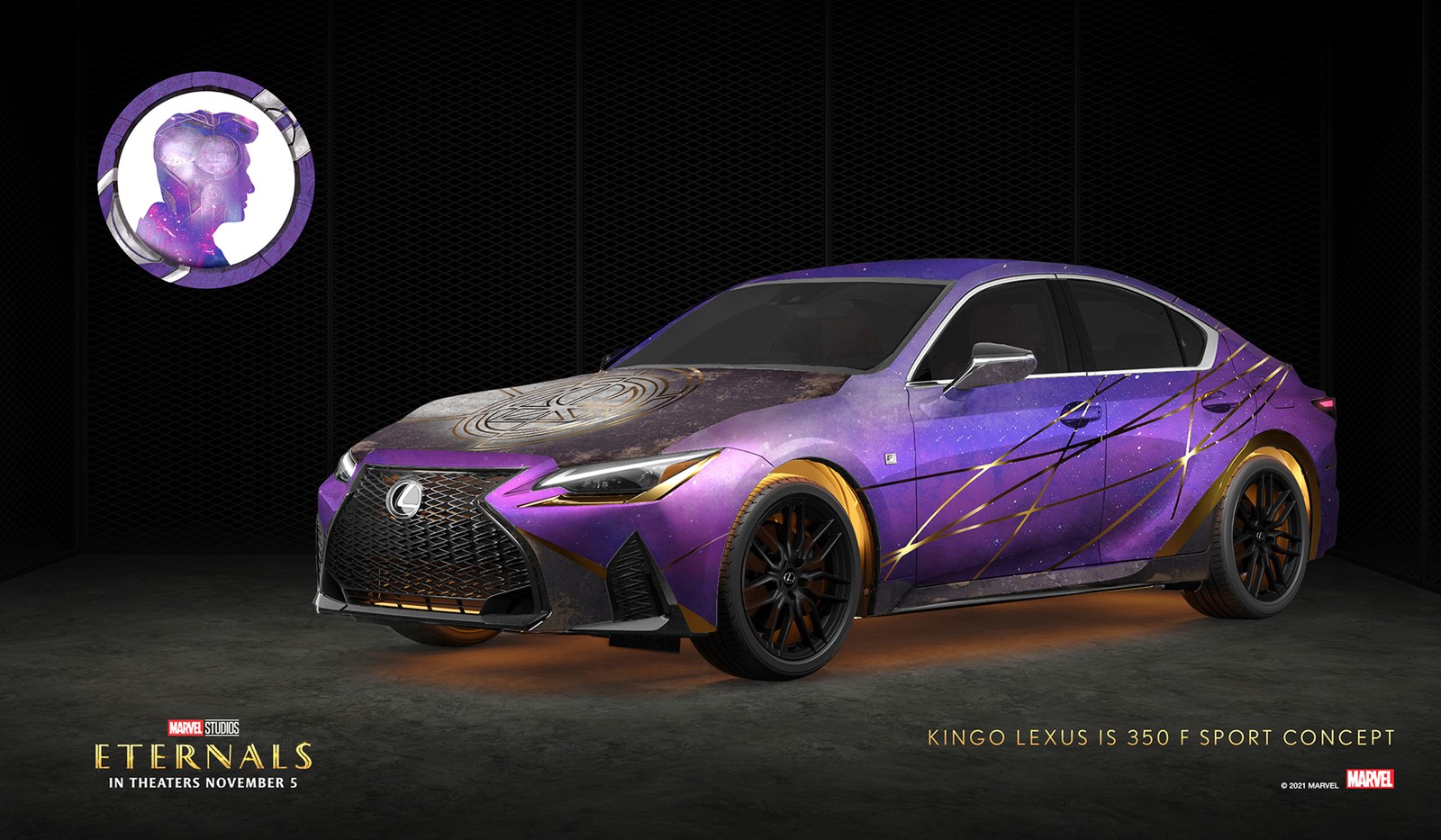 Kingo (Kumail Nanjiani) serviu de inspiração para customizar o IS 350, cupê que dirige no comercial da Lexus com Marvel