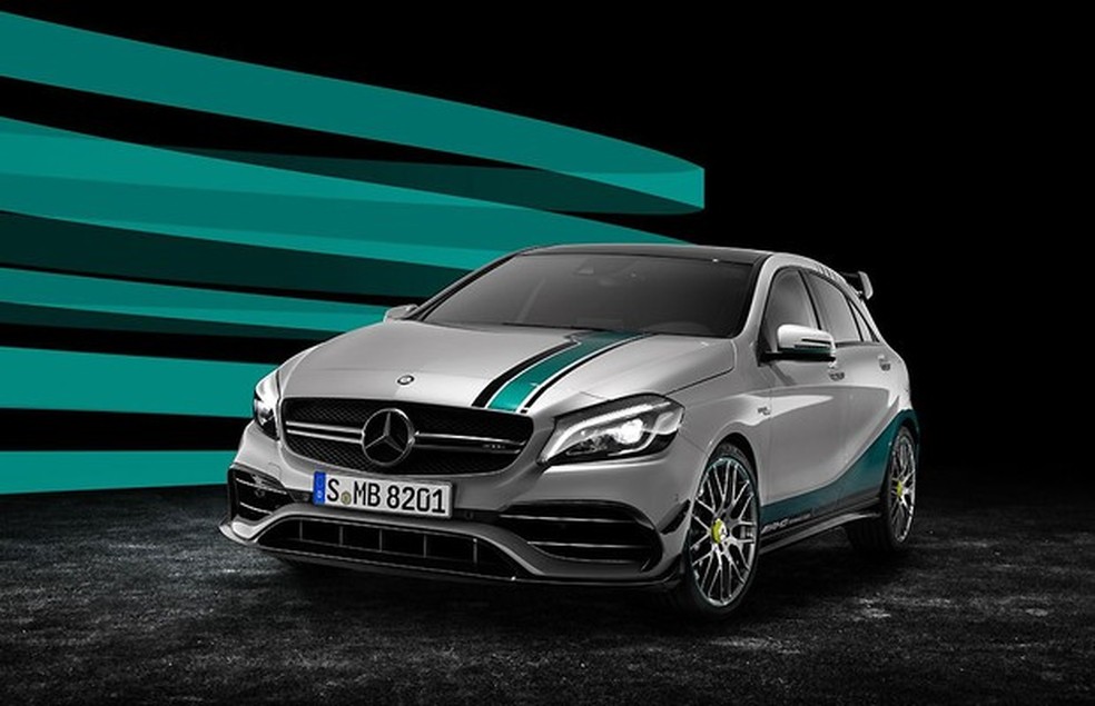 Mercedes lança edição especial do A45 AMG em homenagem aos títulos na F1 (Foto: Divulgação) — Foto: Auto Esporte
