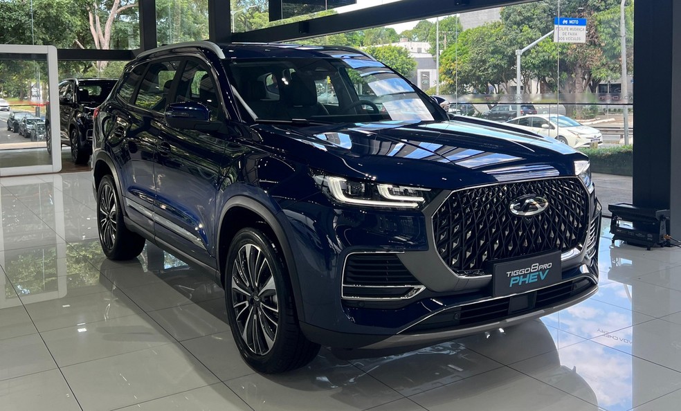 Caoa Chery Tiggo 8 PHEV passou por uma atualização no mercado brasileiro  — Foto: Vitória Drehmer/Auto News Brasil
