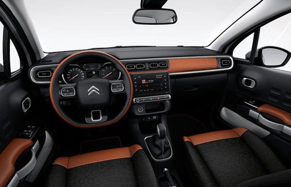 Interior do novo C3 investe na mesma linguagem de estilo da carroceria (Foto: Divulgação) — Foto: Auto Esporte