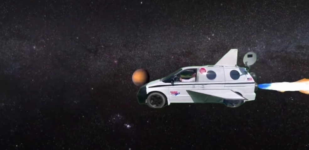 Elon Musk deve estar com inveja do que a nave caipira pode fazer — Foto: Reprodução