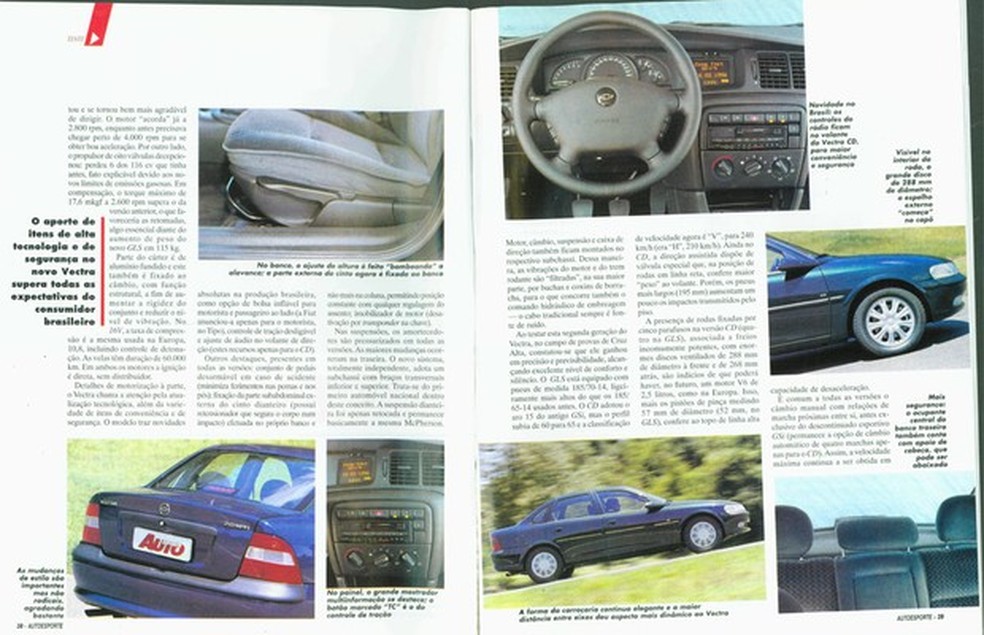 20 anos do Chevrolet Vectra B no Brasil (Foto: Auto News Brasil/Reprodução) — Foto: Auto Esporte