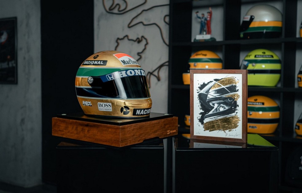 Apenas 41 unidades do capacete em homenagem a Ayrton Senna foram feitas — Foto: Divulgação