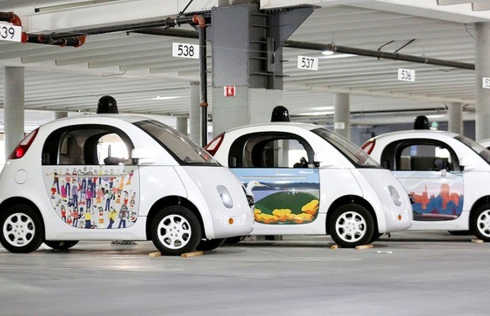 Carros autônomos da Google ganham arte especial nas portas (Foto: Divulgação) — Foto: Auto Esporte