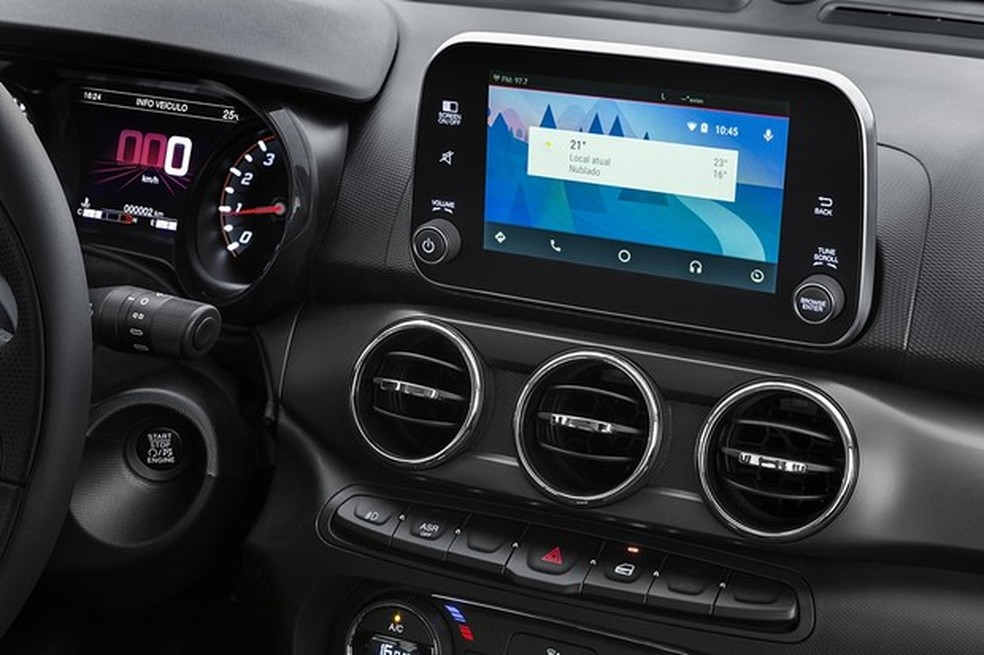 Multimídia de sete polegadas tem Android Auto e CarPlay (Foto: Divulgação) — Foto: Auto Esporte
