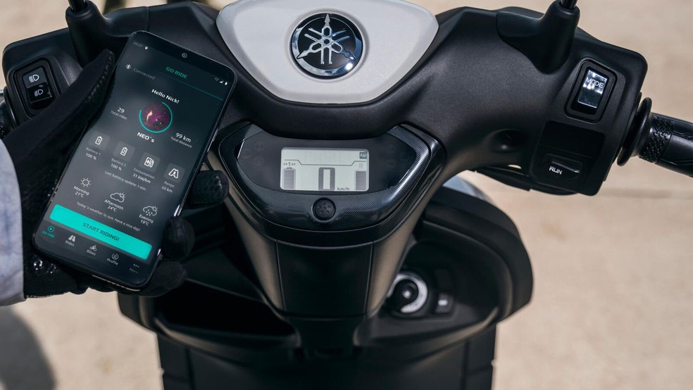 Yamaha Neo tem aplicativo para smartphones com funções de computador de bordo e localizador — Foto: Divulgação