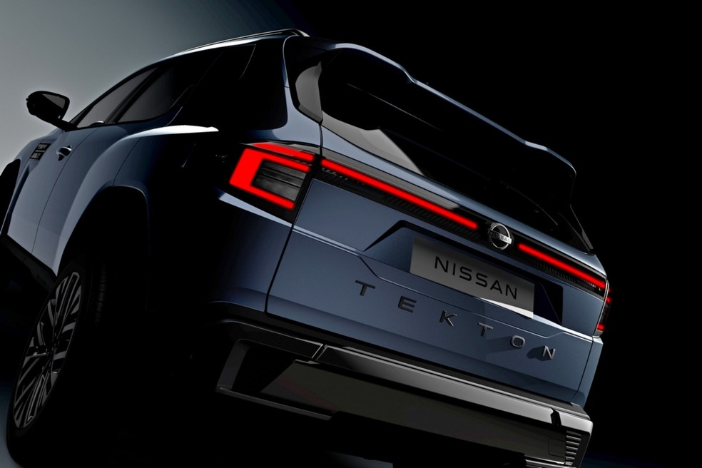 Nissan Tekton tem traseira com lanternas de LED interligadas — Foto: Divulgação