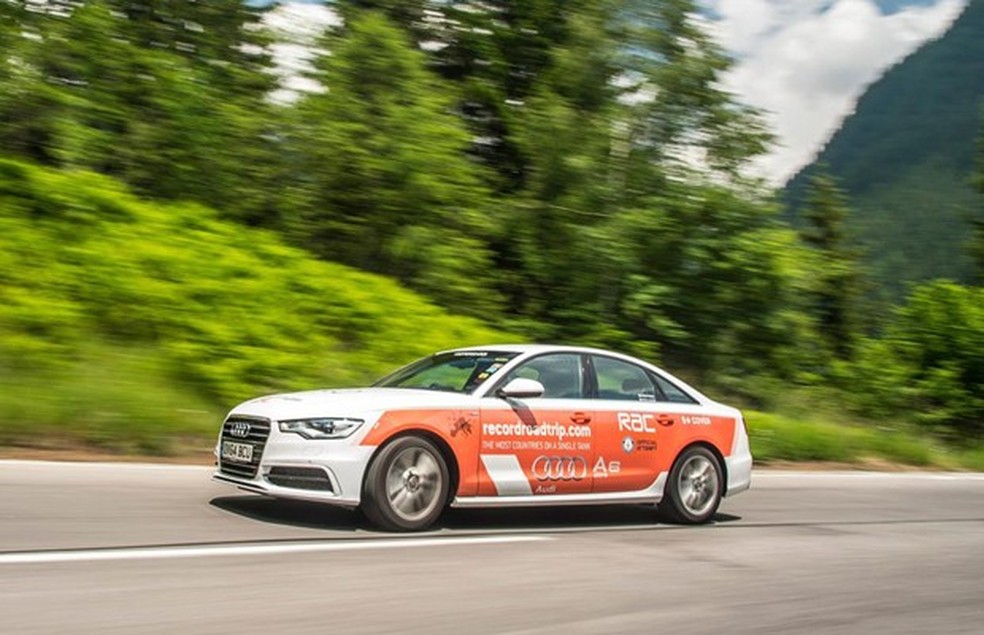 Audi A6 viaja por 14 países com um único tanque de combustível (Foto: Divulgação) — Foto: Auto Esporte