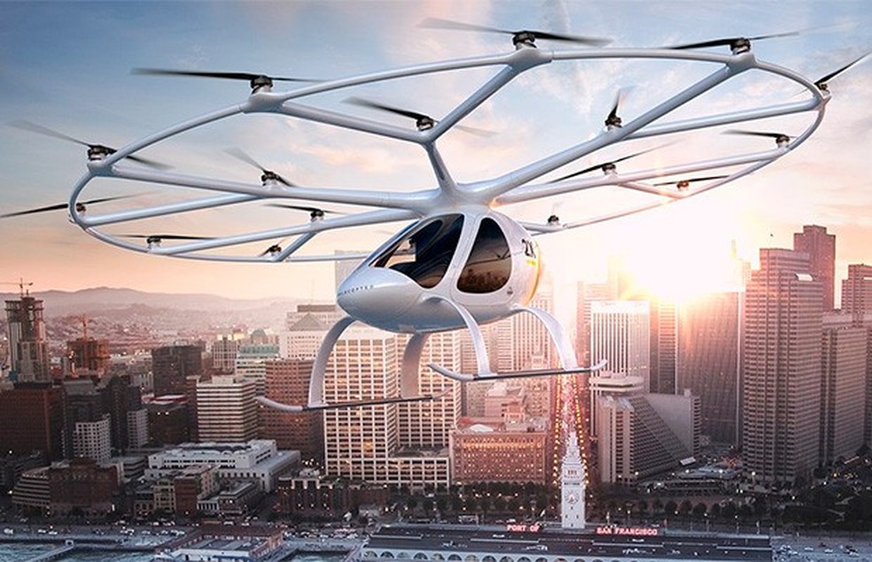 Projeção de veículo da Volocopter (Foto: Volocopter) — Foto: Auto Esporte