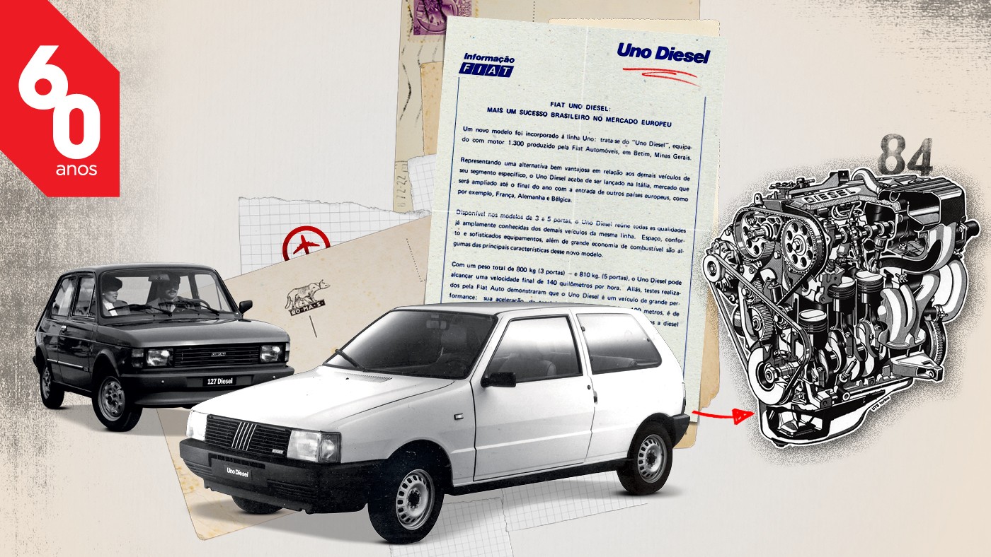 O incrível Fiat Uno a diesel que foi vendido na Europa com motor brasileiro