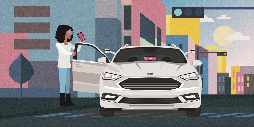 Ford e Lyft fazem parcerias para popularizar carros autônomos — Foto: Divulgação