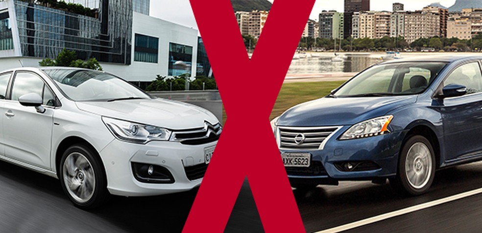 Citroën C4 Lounge Tendance THP X Nissan Sentra SL (Foto: Divulgação) — Foto: Auto Esporte