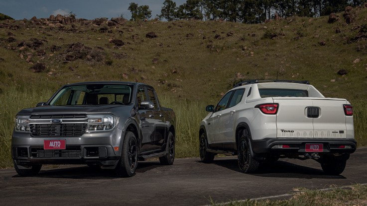 Comparativo: Ford Maverick Lariat FX4 e Fiat Toro Ultra -  Escola norte-americana: Ford Maverick possui design quadradão que remete à irmã maior F-150