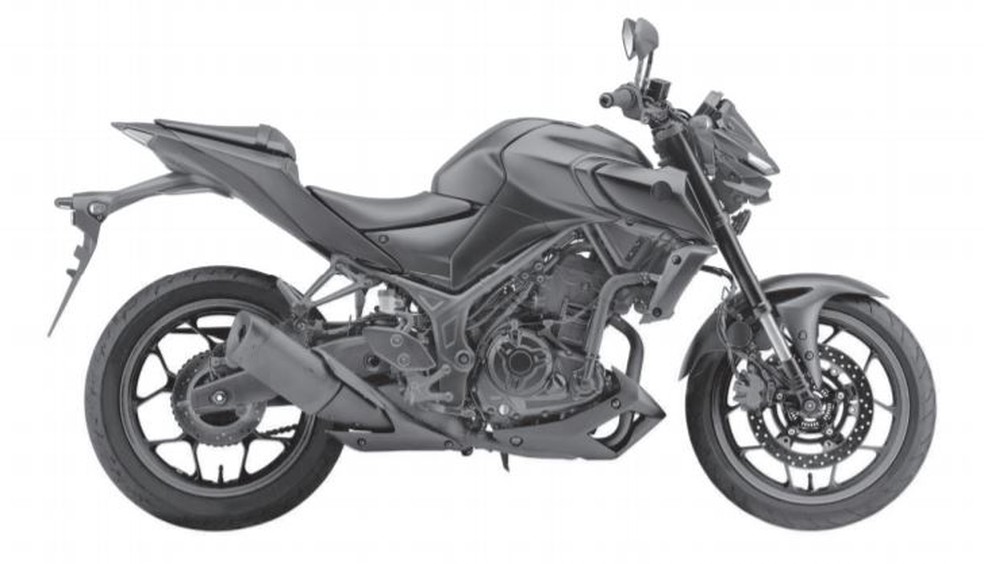 Yamaha MT-03 ganhou visual 'polêmico' em renovação — Foto: Inpi/Reprodução