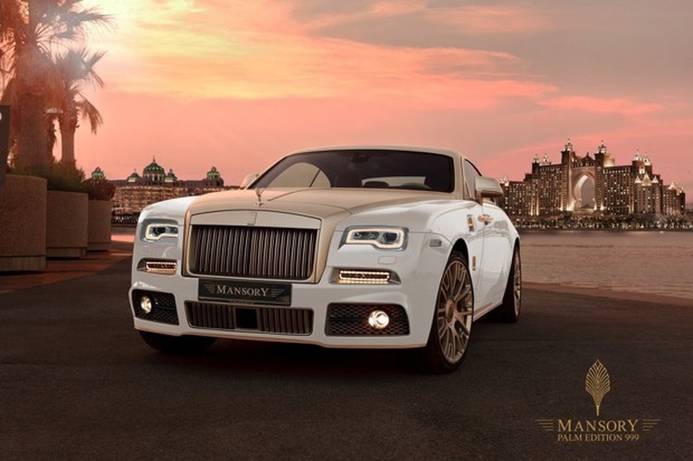 Rolls Royce Wraith em versão "banhada a ouro" da Mansory (Foto: Divulgação) — Foto: Auto Esporte