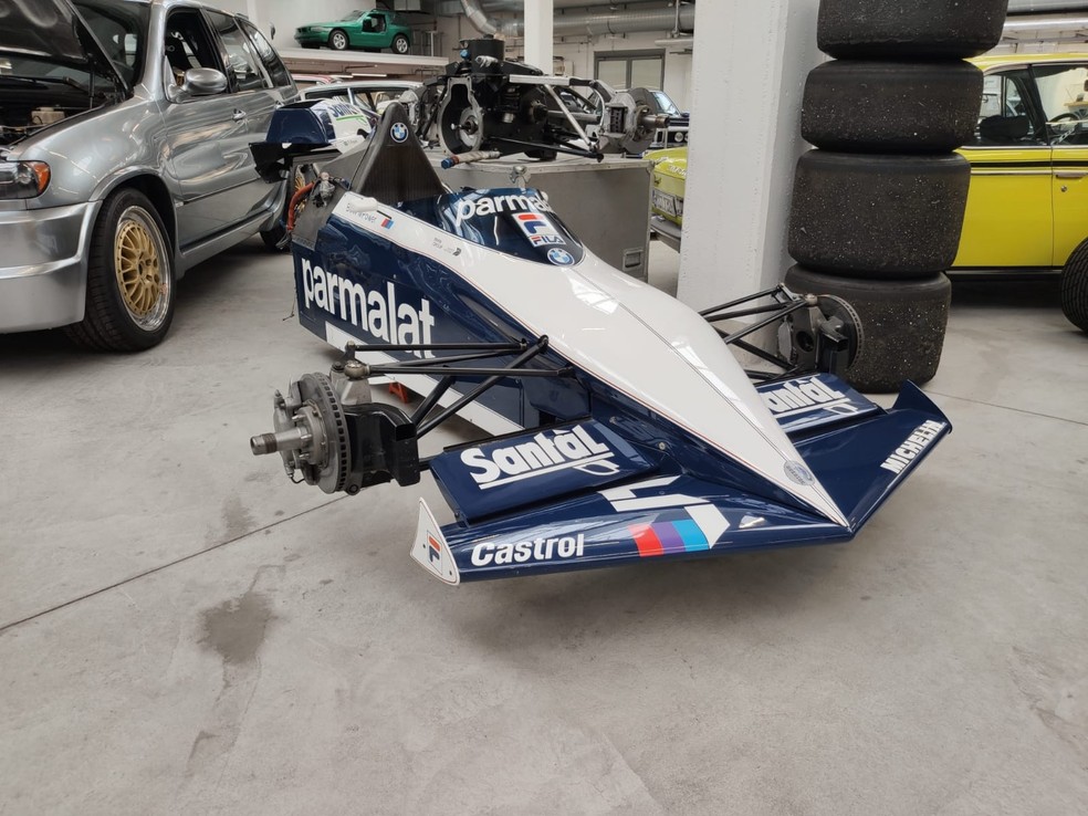 Brabham BT52 desmontado no galpão secreto da BMW — Foto: André Paixão/Autoesporte