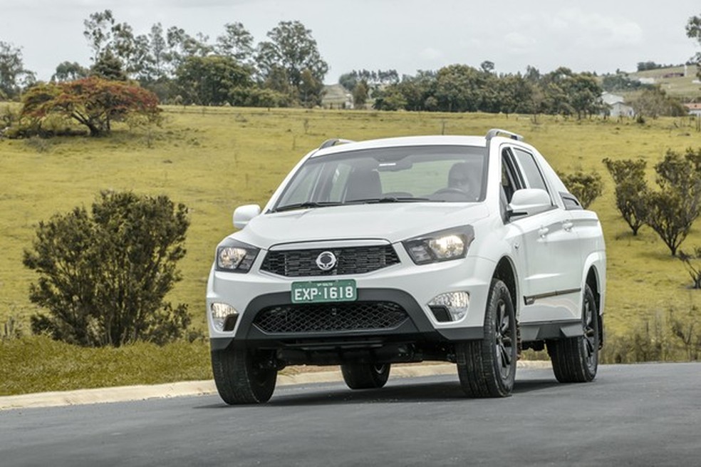 SsangYong Actyon Sports era uma opção de picape média turbodiesel (Foto: Divulgação) — Foto: Auto Esporte