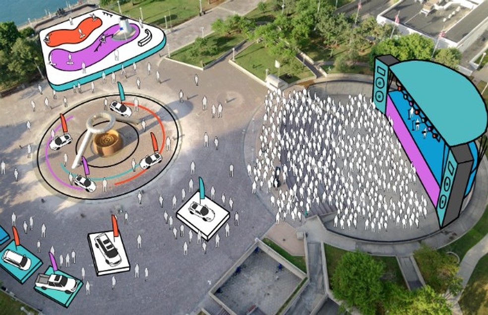 Salão de Detroit acontecerá no mês de junho a partir de 2020 e trará atividades ao ar livre (Foto: Divulgação) — Foto: Auto Esporte