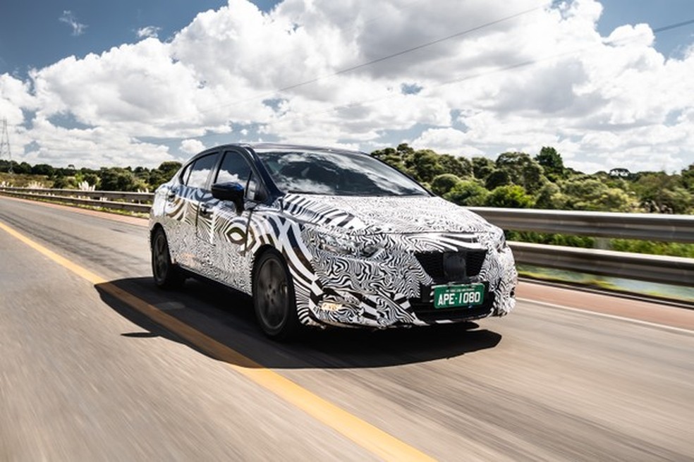 Novo Nissan Versa em período de testes (Foto: Divulgação) — Foto: Auto Esporte
