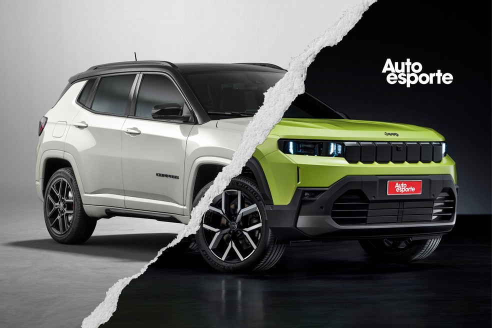 Jeep Compass terá nova geração no Brasil até 2027  — Foto: Divulgação e Pablo Gonzalez/Auto News Brasil