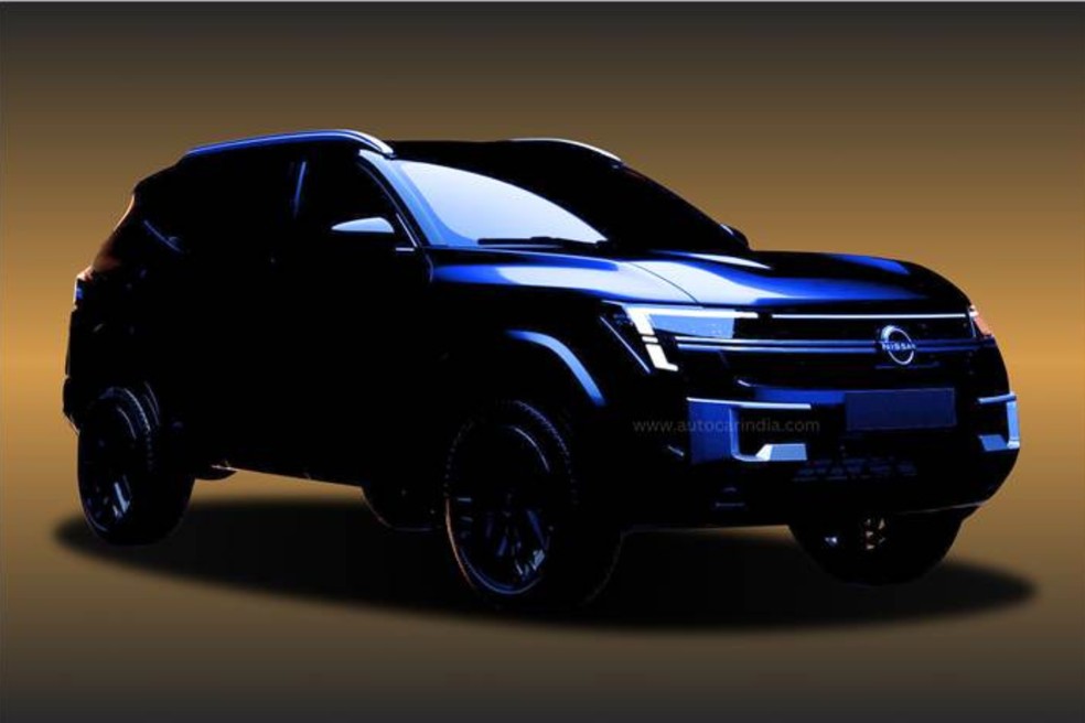 Novo SUV da Nissan terá visual mais moderno e faróis afilados em LED na dianteira  — Foto: Reprodução/Autocar India